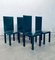 Green Leather High-Back Dining Chairs by Paolo Piva for B&B Italia / C&B Italia, 1980s, Set of 4, Image 17