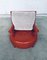 Italian Red Leather Baisity Lounge Chair by Antonio Citterio for B&B Italia / C&B Italia, 1980s 13