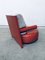 Italian Red Leather Baisity Lounge Chair by Antonio Citterio for B&B Italia / C&B Italia, 1980s 7