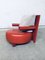 Italian Red Leather Baisity Lounge Chair by Antonio Citterio for B&B Italia / C&B Italia, 1980s 10