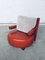 Italian Red Leather Baisity Lounge Chair by Antonio Citterio for B&B Italia / C&B Italia, 1980s 12