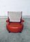 Italian Red Leather Baisity Lounge Chair by Antonio Citterio for B&B Italia / C&B Italia, 1980s 15