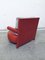 Italian Red Leather Baisity Lounge Chair by Antonio Citterio for B&B Italia / C&B Italia, 1980s 8