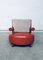 Italian Red Leather Baisity Lounge Chair by Antonio Citterio for B&B Italia / C&B Italia, 1980s 14