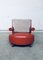 Italian Red Leather Baisity Lounge Chair by Antonio Citterio for B&B Italia / C&B Italia, 1980s, Image 14