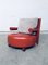 Italian Red Leather Baisity Lounge Chair by Antonio Citterio for B&B Italia / C&B Italia, 1980s, Image 11