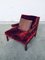Italian Red Leather Baisity Lounge Chair by Antonio Citterio for B&B Italia / C&B Italia, 1980s 15