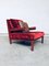 Italian Red Leather Baisity Lounge Chair by Antonio Citterio for B&B Italia / C&B Italia, 1980s, Image 4