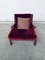 Italian Red Leather Baisity Lounge Chair by Antonio Citterio for B&B Italia / C&B Italia, 1980s 19