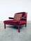 Italian Red Leather Baisity Lounge Chair by Antonio Citterio for B&B Italia / C&B Italia, 1980s 12