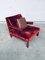 Fauteuil Baisity en Cuir Rouge par Antonio Citterio pour B & B Italia / C & B Italia, Italie, 1980s 1