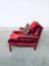 Italian Red Leather Baisity Lounge Chair by Antonio Citterio for B&B Italia / C&B Italia, 1980s 11