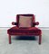 Italian Red Leather Baisity Lounge Chair by Antonio Citterio for B&B Italia / C&B Italia, 1980s 16