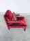 Italian Red Leather Baisity Lounge Chair by Antonio Citterio for B&B Italia / C&B Italia, 1980s 6