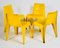 Mesa de jardín Mid-Century amarilla con 4 sillas de Helmut Bätzner para Bofinger. Juego de 5, Imagen 2