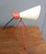 Modell 1618 Tischlampe in Rot & Weiß von Josef Hurka für Napako, 1950er 13