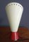 Modell 1618 Tischlampe in Rot & Weiß von Josef Hurka für Napako, 1950er 14