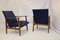 Scandinavian Dark Blue Armchairs, 1960s, Set of 2 8