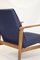 Scandinavian Dark Blue Armchairs, 1960s, Set of 2 6