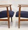 Scandinavian Dark Blue Armchairs, 1960s, Set of 2 3