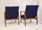 Scandinavian Dark Blue Armchairs, 1960s, Set of 2 11
