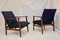 Scandinavian Dark Blue Armchairs, 1960s, Set of 2 15
