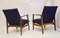 Scandinavian Dark Blue Armchairs, 1960s, Set of 2 9