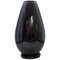 Vase en Verre Noir avec Feuille Dorée et Argentée par Giulio Radi, 1950s 1