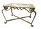 Hand-Hammered Gilt Iron and Glass Low Table by Pier Luigi Colli, Italy, 1950, Image 5
