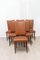 Mid-Century Dining Chairs in Brown Skai and Iroko Wood, 1960s, Set of 6 12