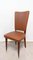 Mid-Century Dining Chairs in Brown Skai and Iroko Wood, 1960s, Set of 6 3