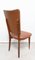 Mid-Century Dining Chairs in Brown Skai and Iroko Wood, 1960s, Set of 6 4