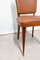 Mid-Century Dining Chairs in Brown Skai and Iroko Wood, 1960s, Set of 6 8
