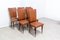 Mid-Century Dining Chairs in Brown Skai and Iroko Wood, 1960s, Set of 6 13