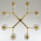 Large Scandinavian Chandelier in Brass and Glass, Image 6