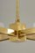 Large Scandinavian Chandelier in Brass and Glass 9