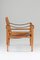 Scandinavian Safari Chairs in Cognac Leather by Børge Mogensen, Set of 2 5