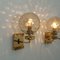 Lampade da parete in vetro soffiato placcato in oro nello stile di Brotto, set di 2, Immagine 7