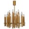 Large Sputnik Brass Chandelier by Angelo Brotto for Esperia Italia, Image 2