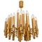 Large Sputnik Brass Chandelier by Angelo Brotto for Esperia Italia, Image 1