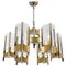 Chrome and Glass Chandeliers by Gaetano Sciolari, 1960s, Set of 2 2