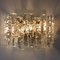 Large Modern Three-Tiered Brass Ice Glass Chandeliers by J.T. Kalmar, Set of 2 13