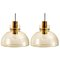 Models P210 & 4207 Pendant Lights by Herbert Proft for Limburg Glashütte, Set of 2 1