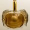 Brass and Brown Blown Murano Glass Pendant Light 9