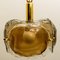 Lámpara colgante de latón y cristal de Murano soplado en marrón, Imagen 9