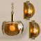 Lámpara colgante de latón y cristal de Murano soplado en marrón, Imagen 18