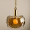 Brass and Brown Blown Murano Glass Pendant Light 3