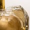 Lámpara colgante de latón y cristal de Murano soplado en marrón, Imagen 7