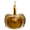 Brass and Brown Blown Murano Glass Pendant Light 1