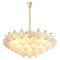 Tulipan Glass & Brass Flushmount Chandelier from Kalmar, 1960s, Image 1